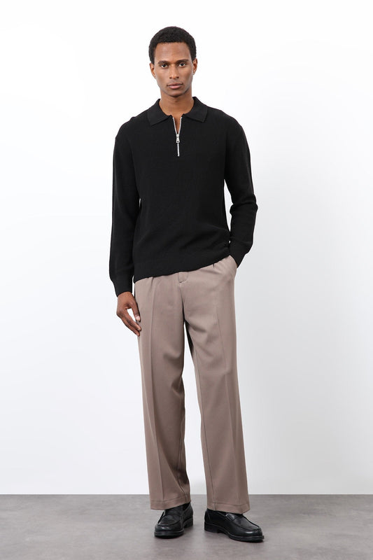 Antioch Men's Zipper-Front Knit Sweater