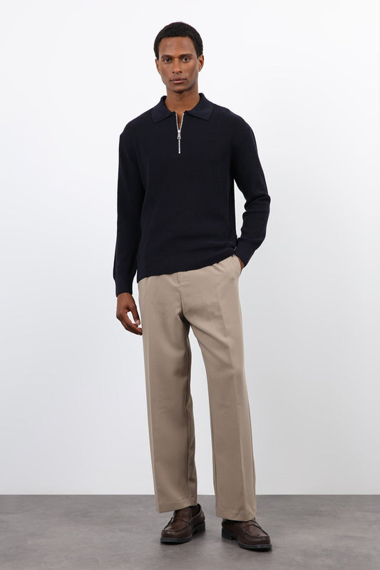 Antioch Men's Zipper-Front Knit Sweater
