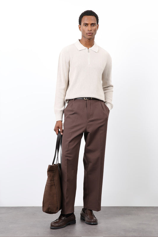 Antioch Men's Zipper-Front Knit Sweater