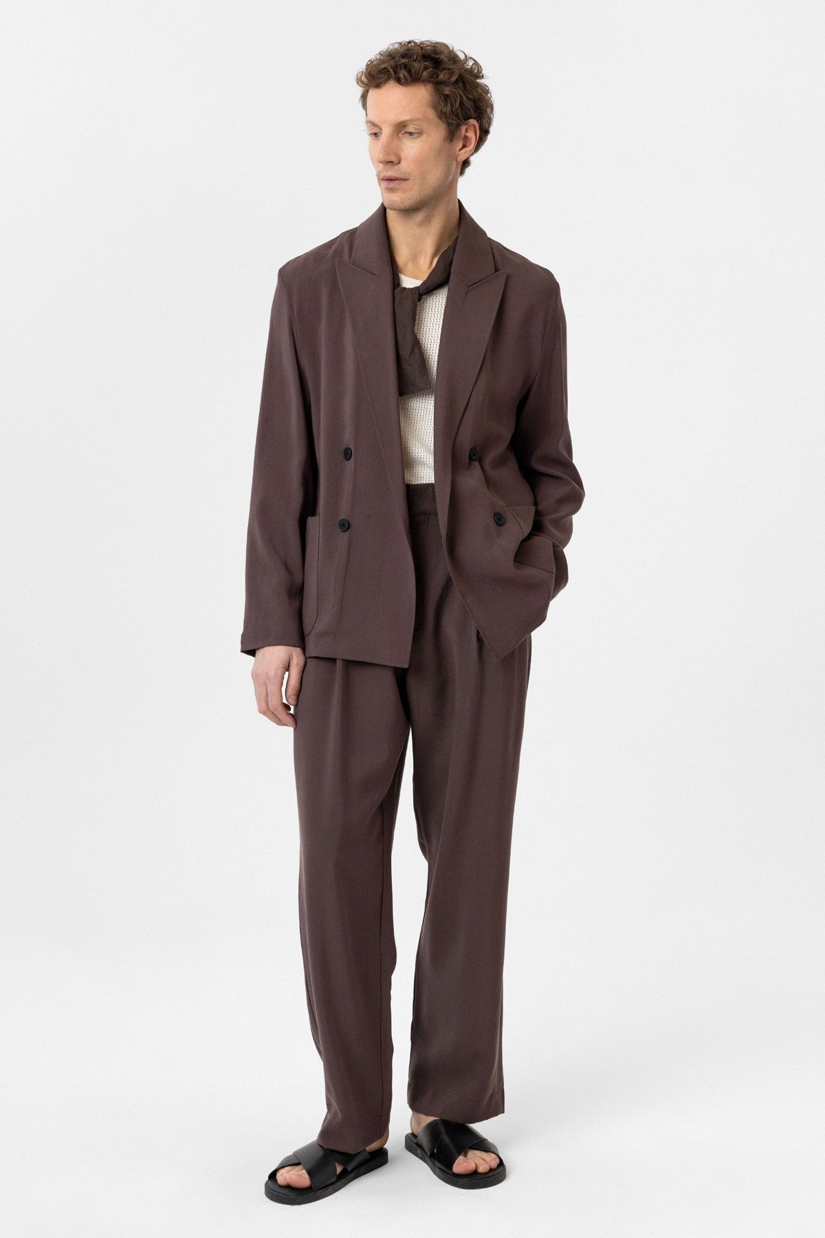 Antioch Relax Fit Diagonal-Striped Slim-Fit Men's Blazer