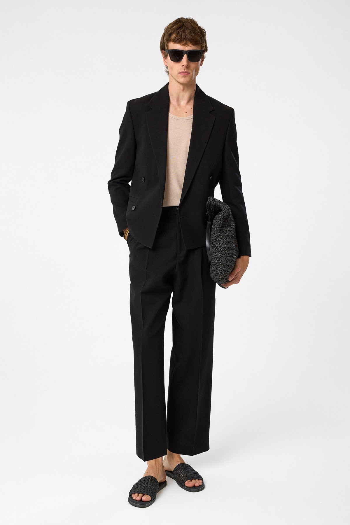 Antioch Relax Fit Double-Breasted Crop Men's Blazer Jacket