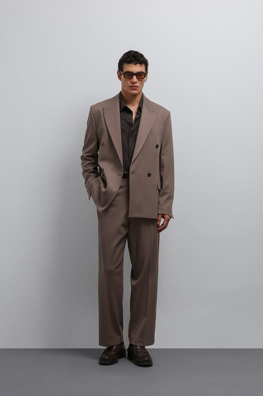 Relax Fit Double-Breasted Men's Blazer