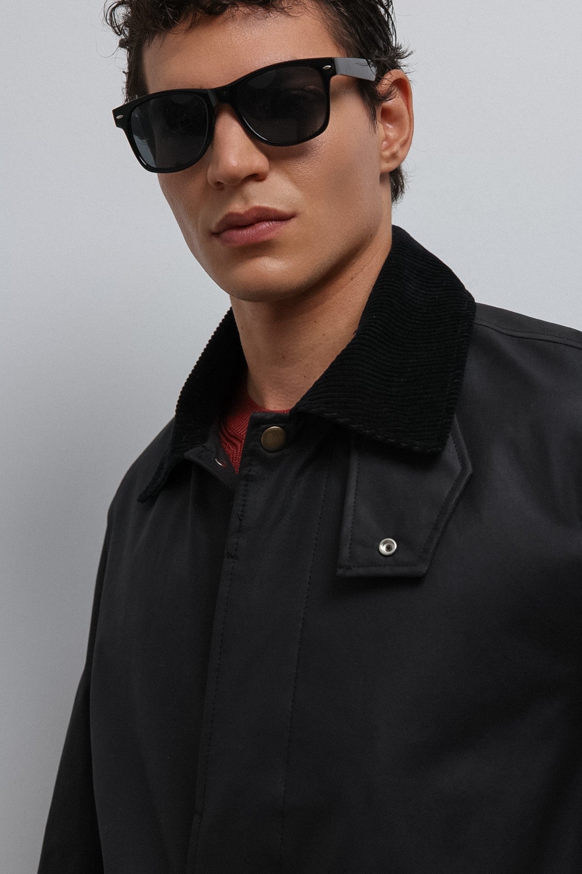 Antioch Contrast Collar Technical Men's Trench Coat