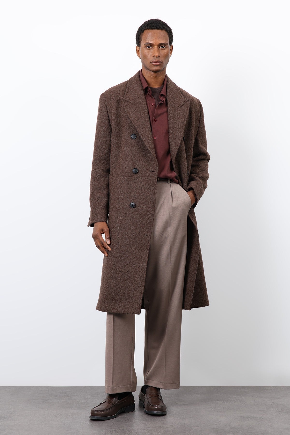 Antioch Wool-Blend Double-Breasted Men's Coat