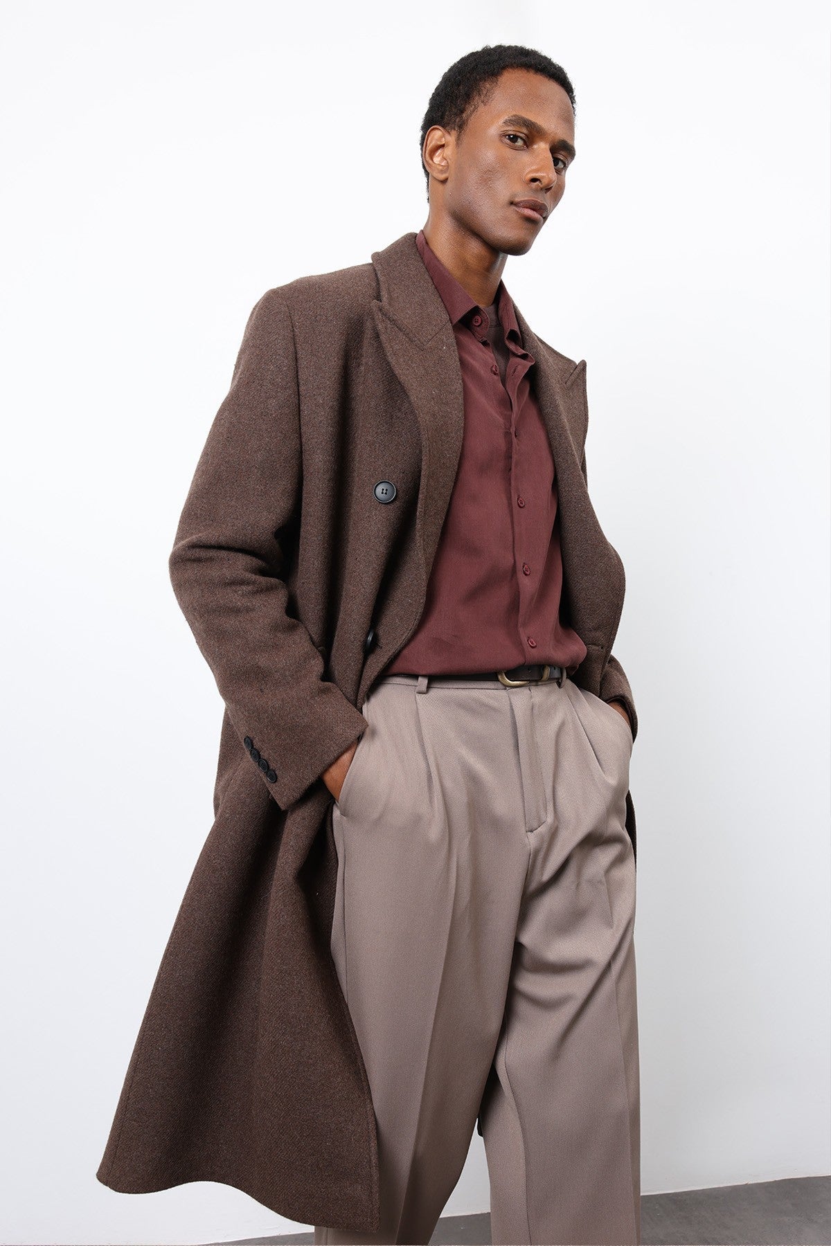Antioch Wool-Blend Double-Breasted Men's Coat