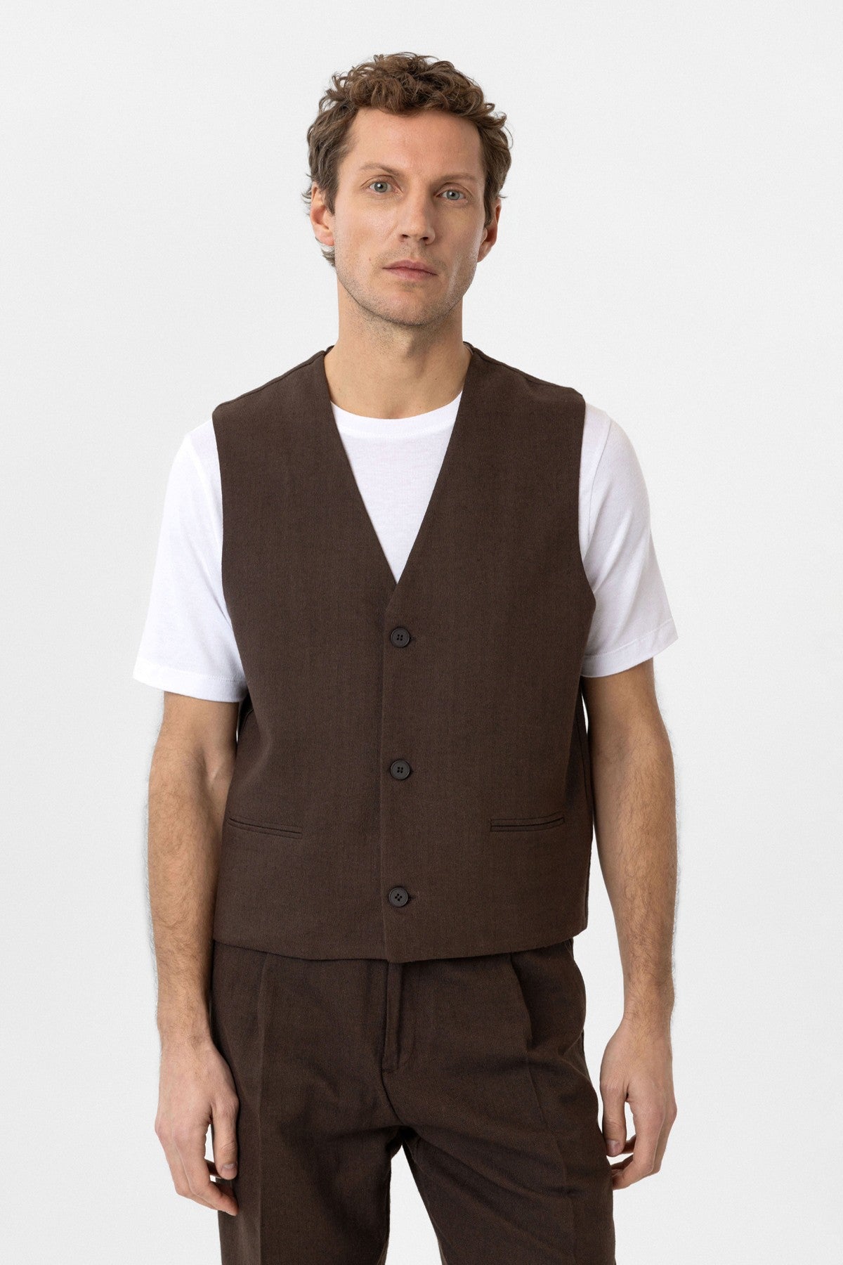 Antioch Relax Fit Men's Linen-Blend Vest