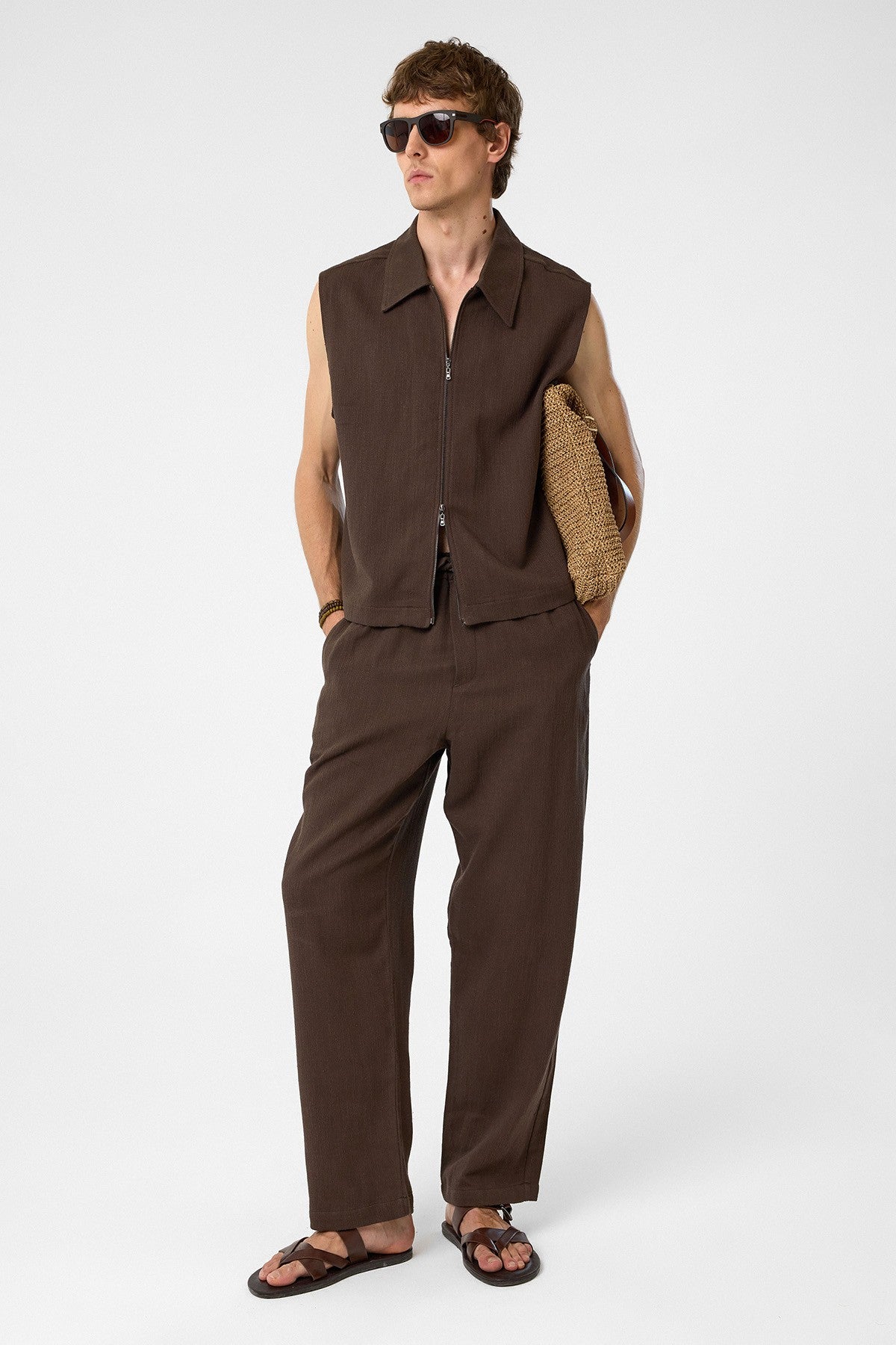 Antioch Textured Polo-Neck Men's Vest