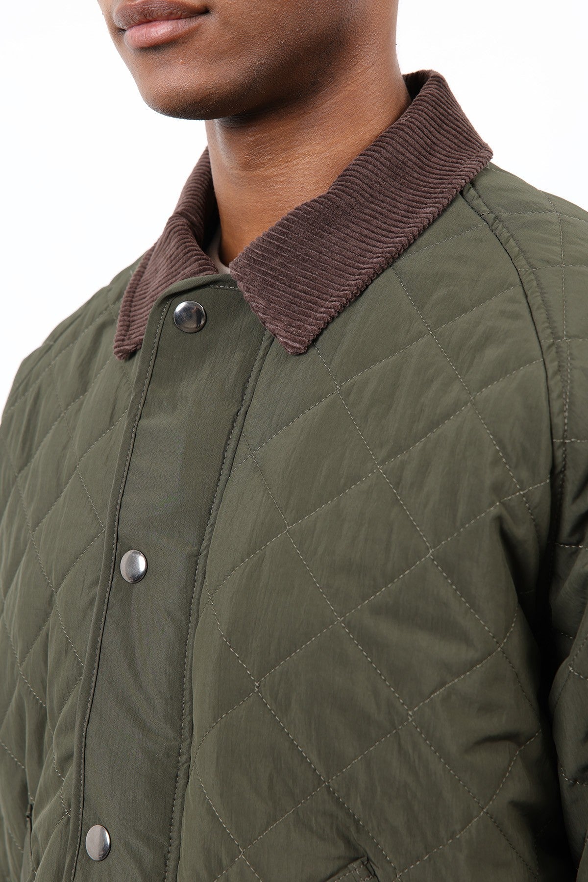 Antioch Men's Jacket with Contrast Collar and Baklava Pattern