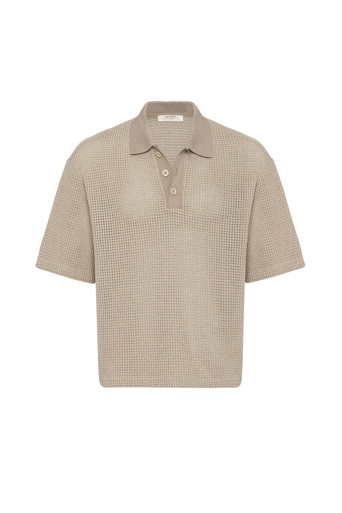 Antioch Polo-Neck Textured Relaxed-Fit Men's T-Shirt