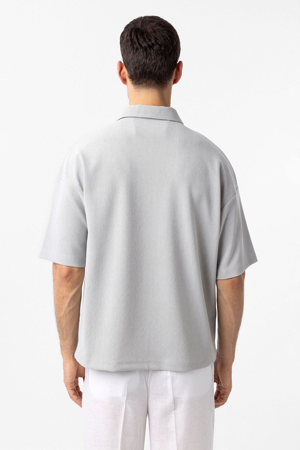 Antioch Relax Fit Men's Polo-Neck T-Shirt with Zipper