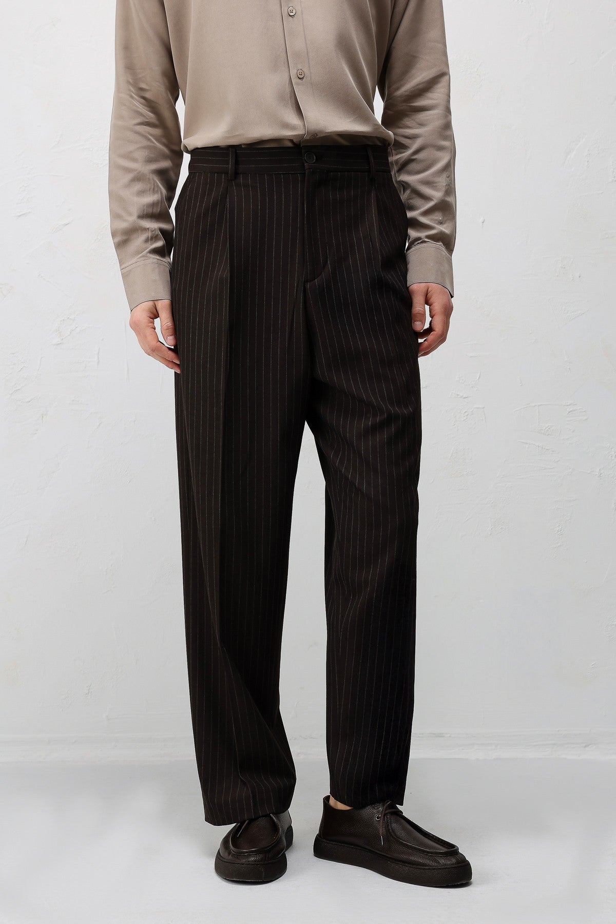 Relaxed-Fit Striped Men's Suit
