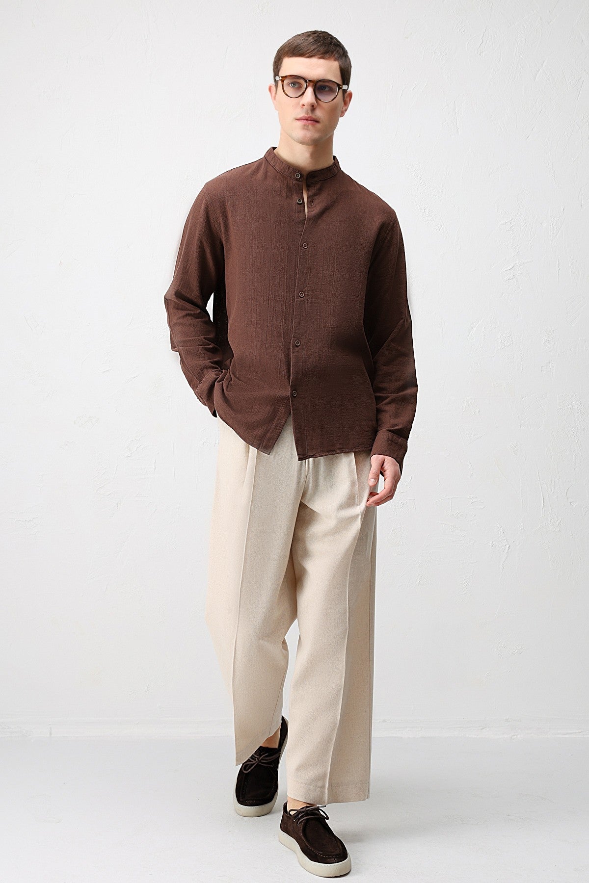 Antioch Crew-Neck Cotton Men's Shirt