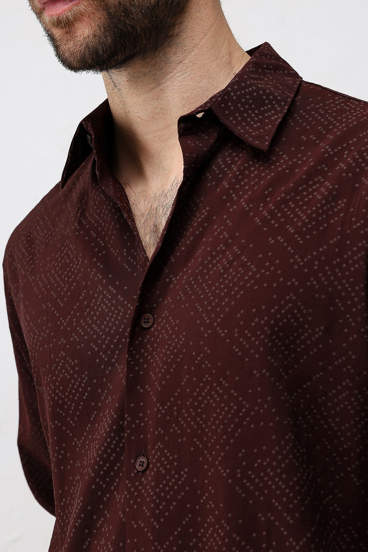Antioch Men's Shirt with Modal Blend and Textured Fabric