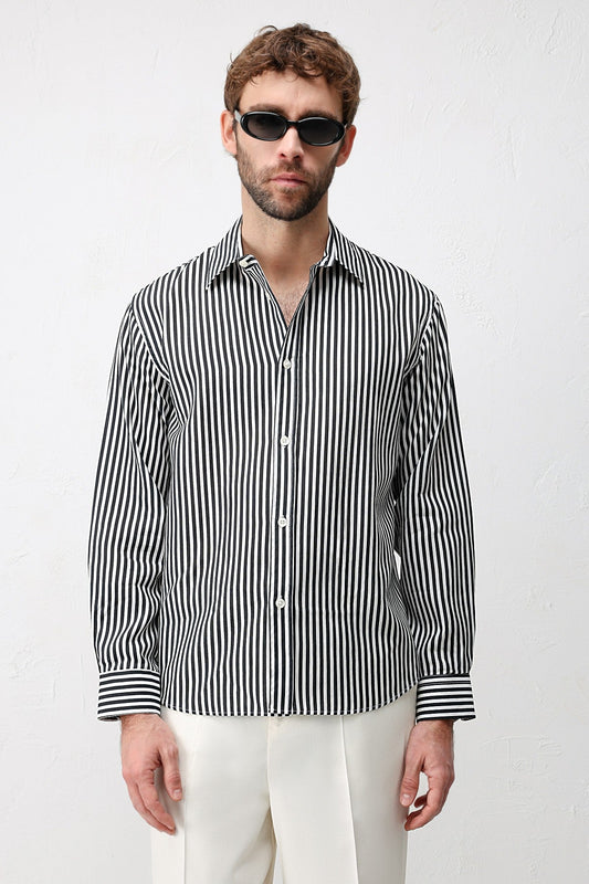 Antioch Lyocell-Blend Relaxed-Fit Striped Men's Shirt