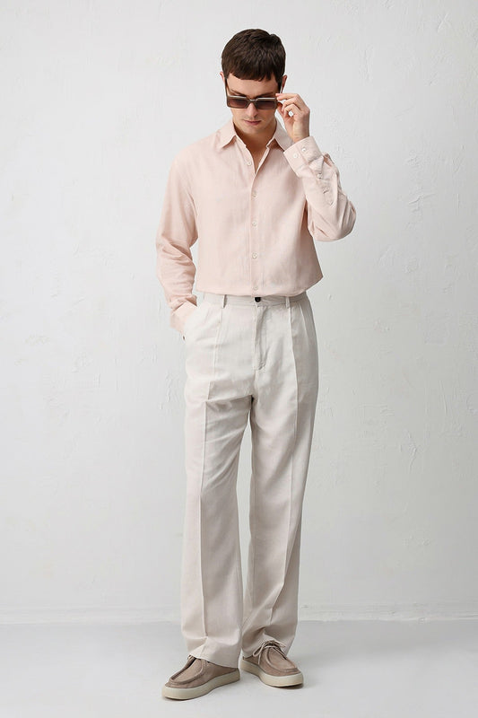 Men's Relaxed-Fit Shirt with Linen Blend