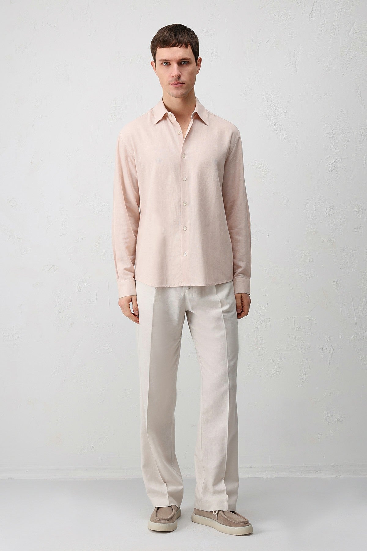 Men's Relaxed-Fit Shirt with Linen Blend