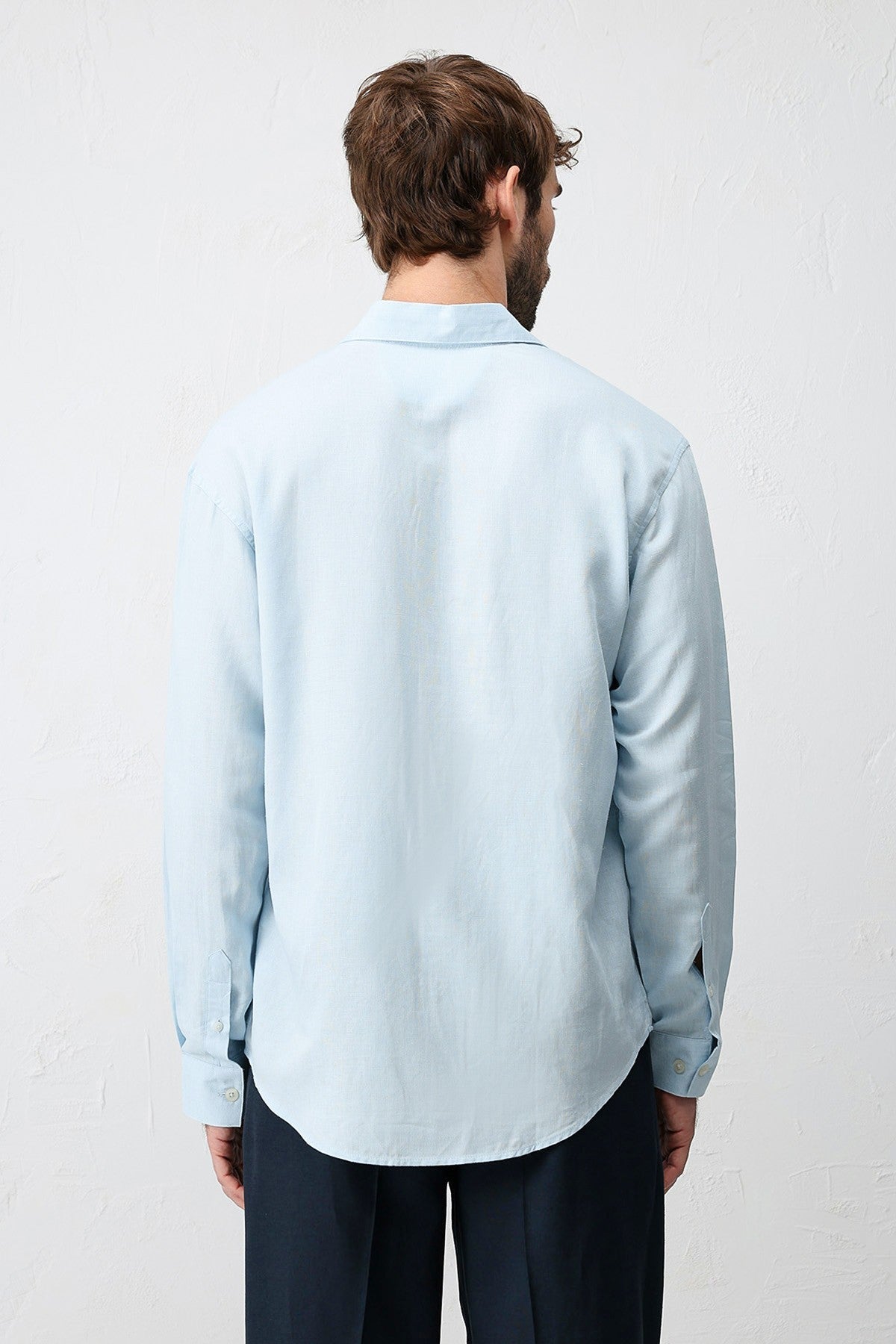 Men's Relaxed-Fit Shirt with Linen Blend