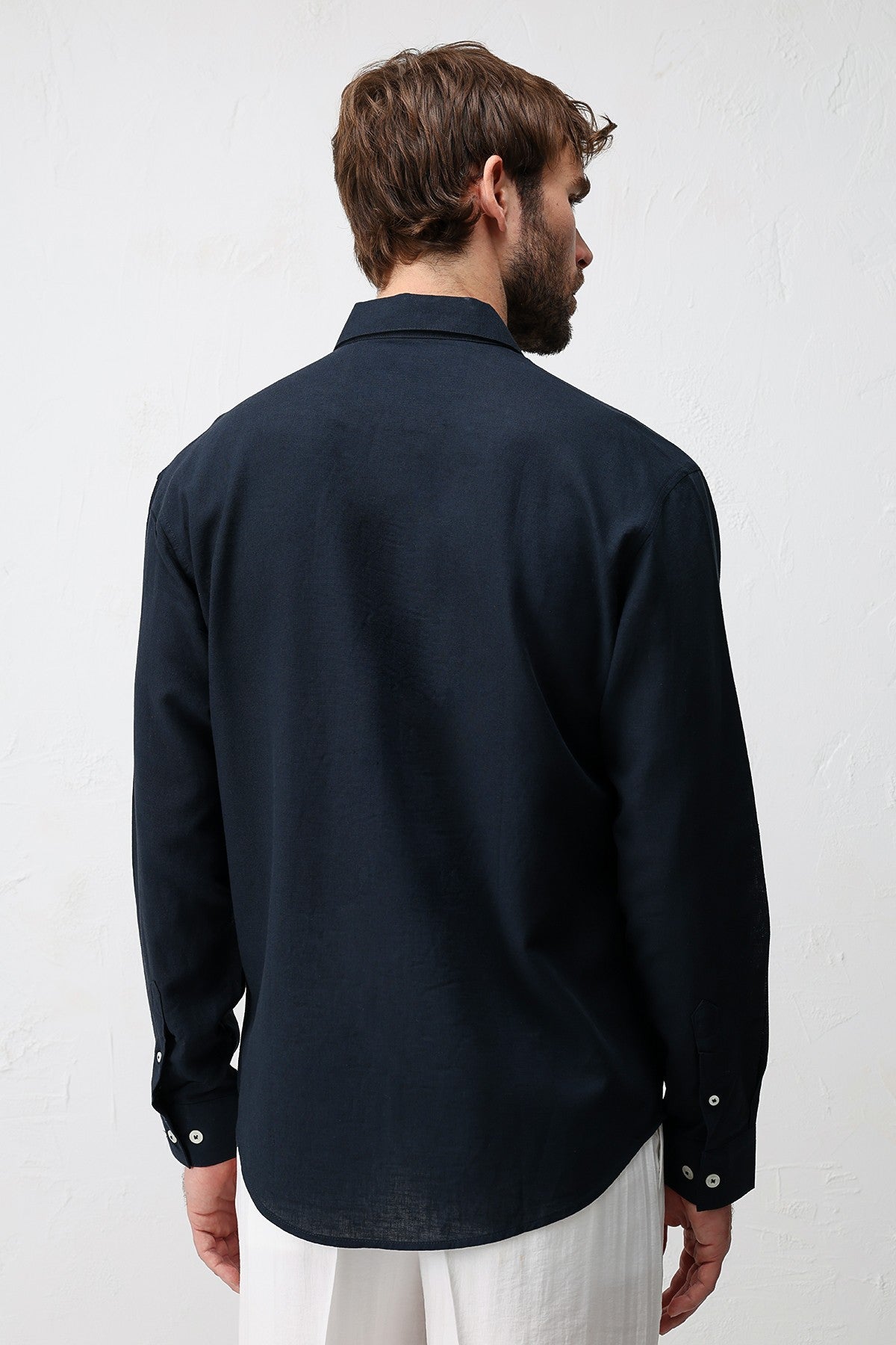 Men's Relaxed-Fit Shirt with Linen Blend