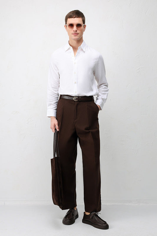 Men's Relaxed-Fit Shirt with Linen Blend