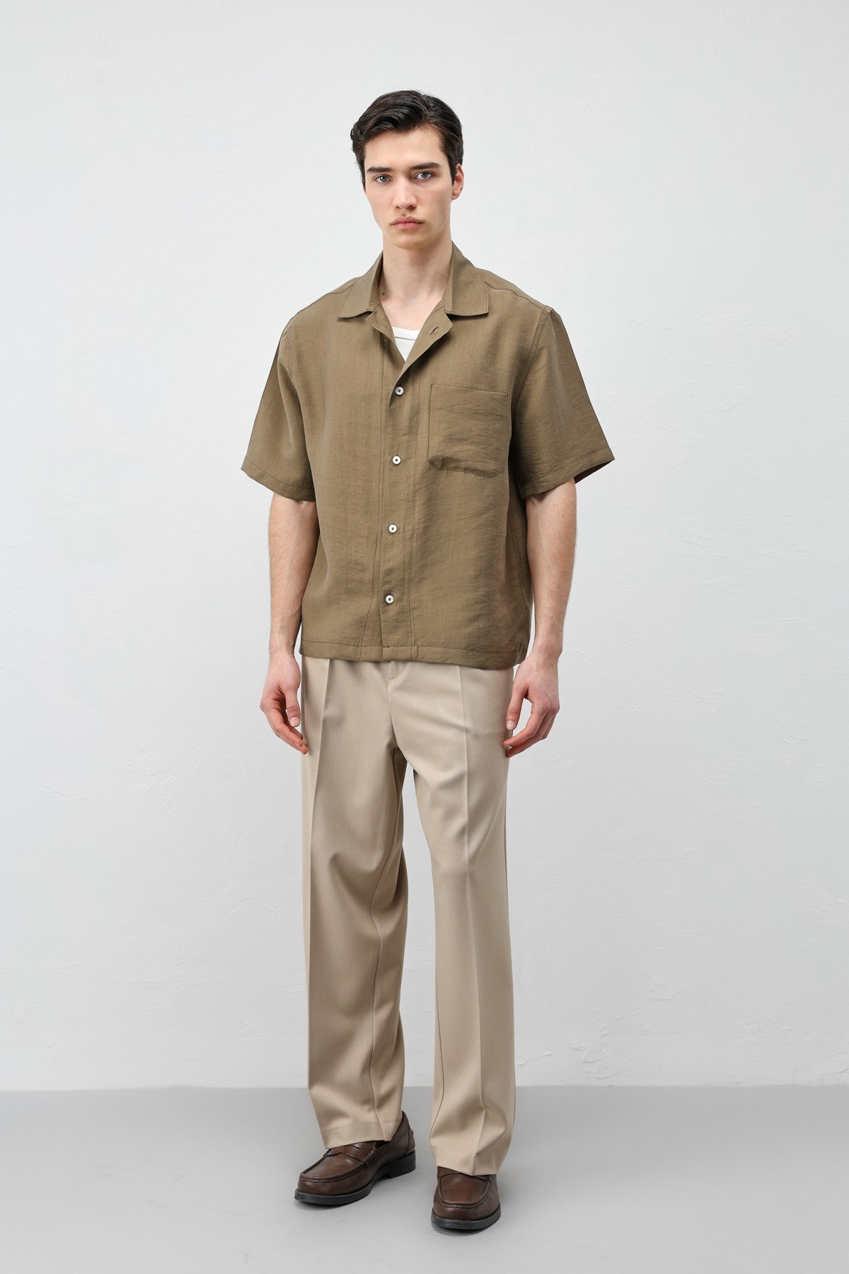 Antioch Lyocell-Blend Short-Sleeve Men's Shirt