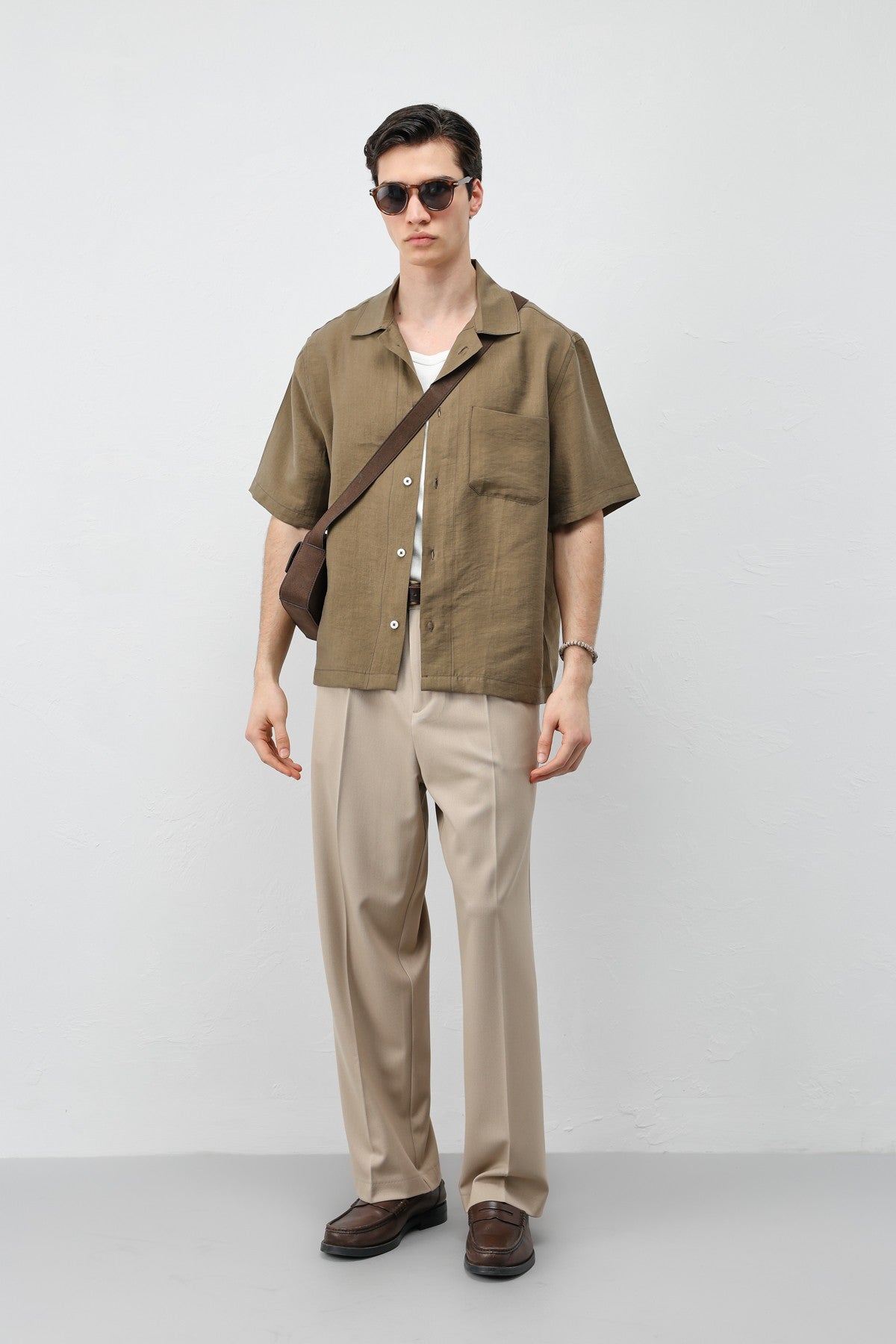 Antioch Lyocell-Blend Short-Sleeve Men's Shirt