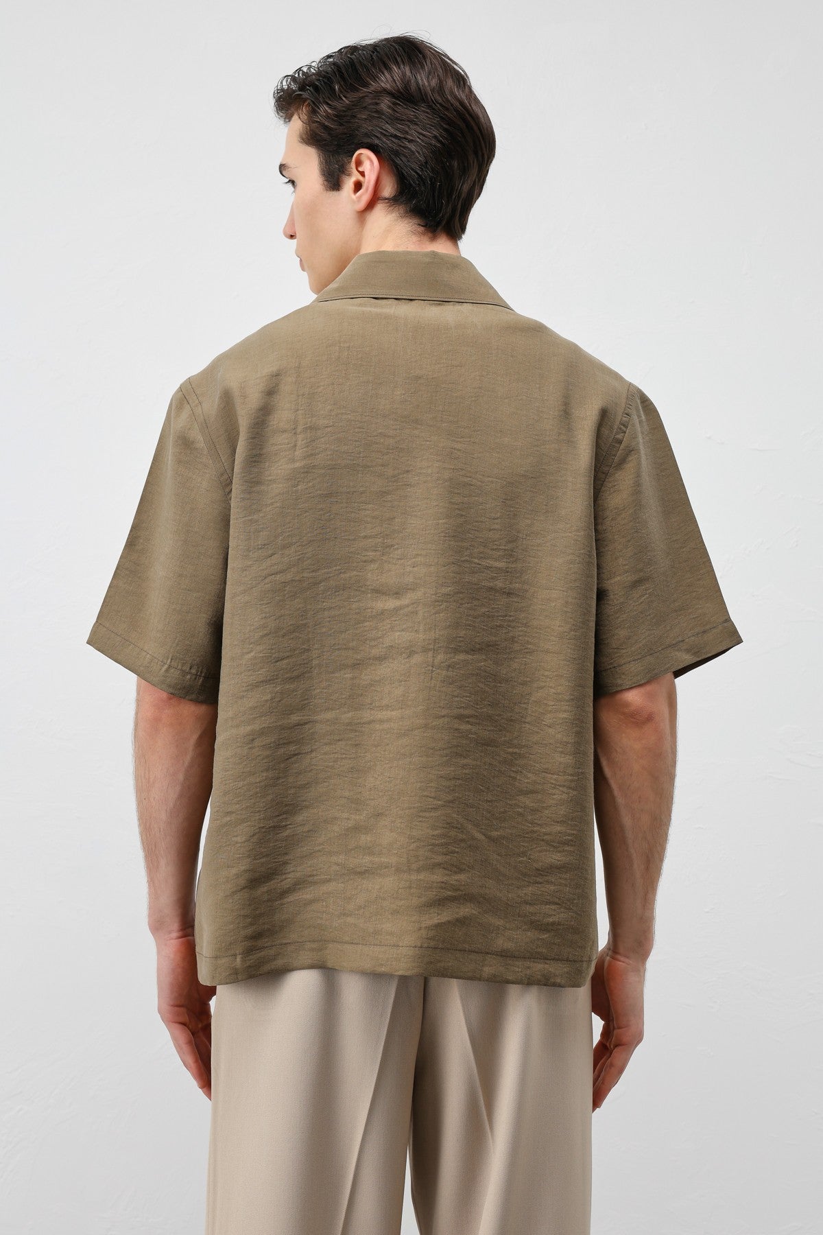 Antioch Lyocell-Blend Short-Sleeve Men's Shirt