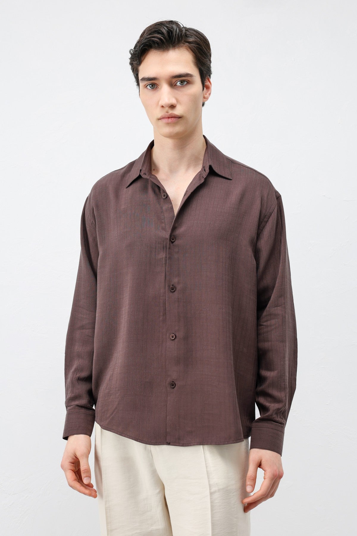 Antioch 100% Lyocell Striped Men's Shirt