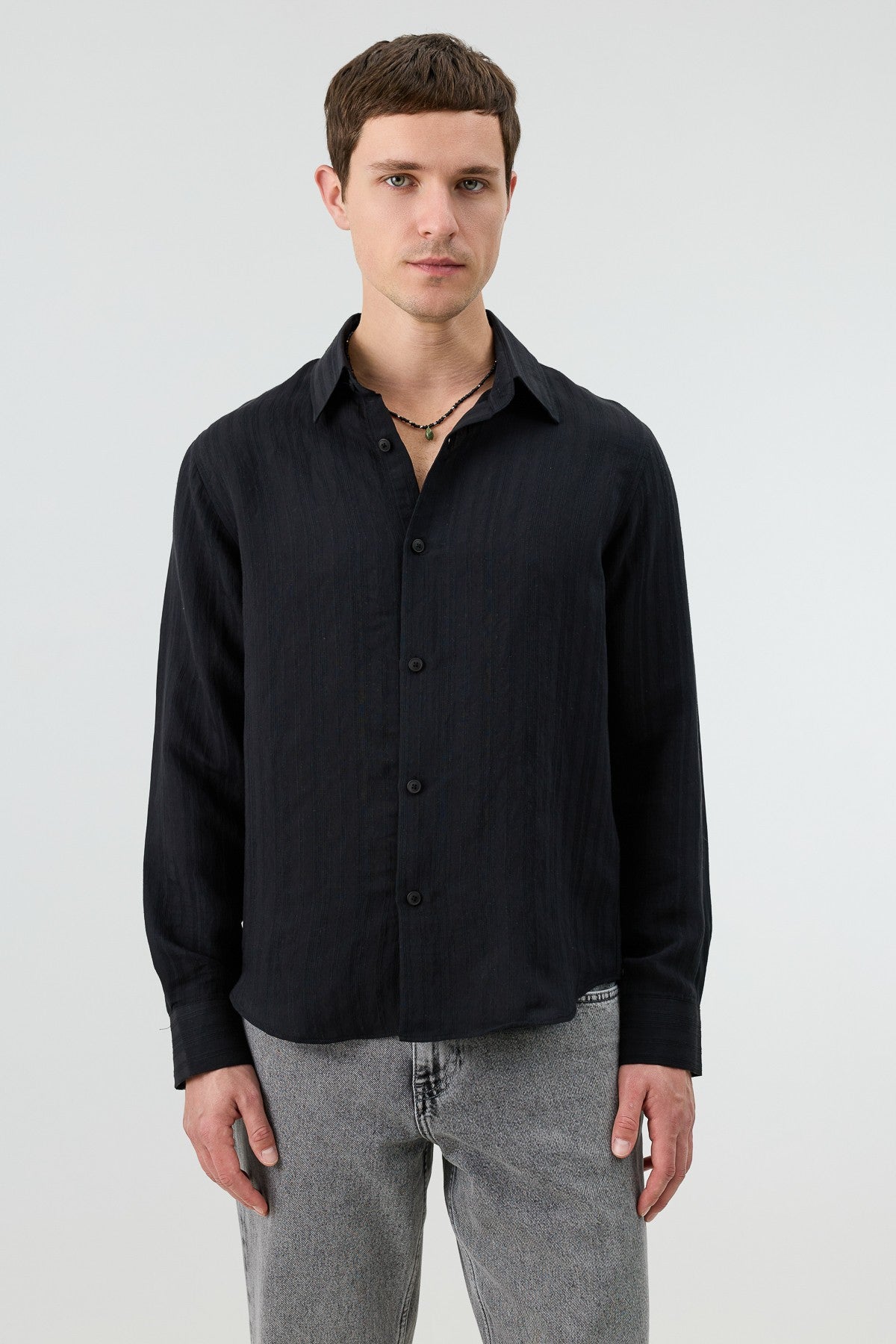 Men's Striped Shirt with Modal Blend