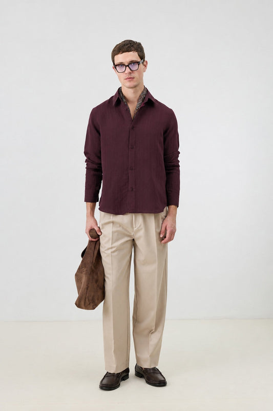 Men's Striped Shirt with Modal Blend