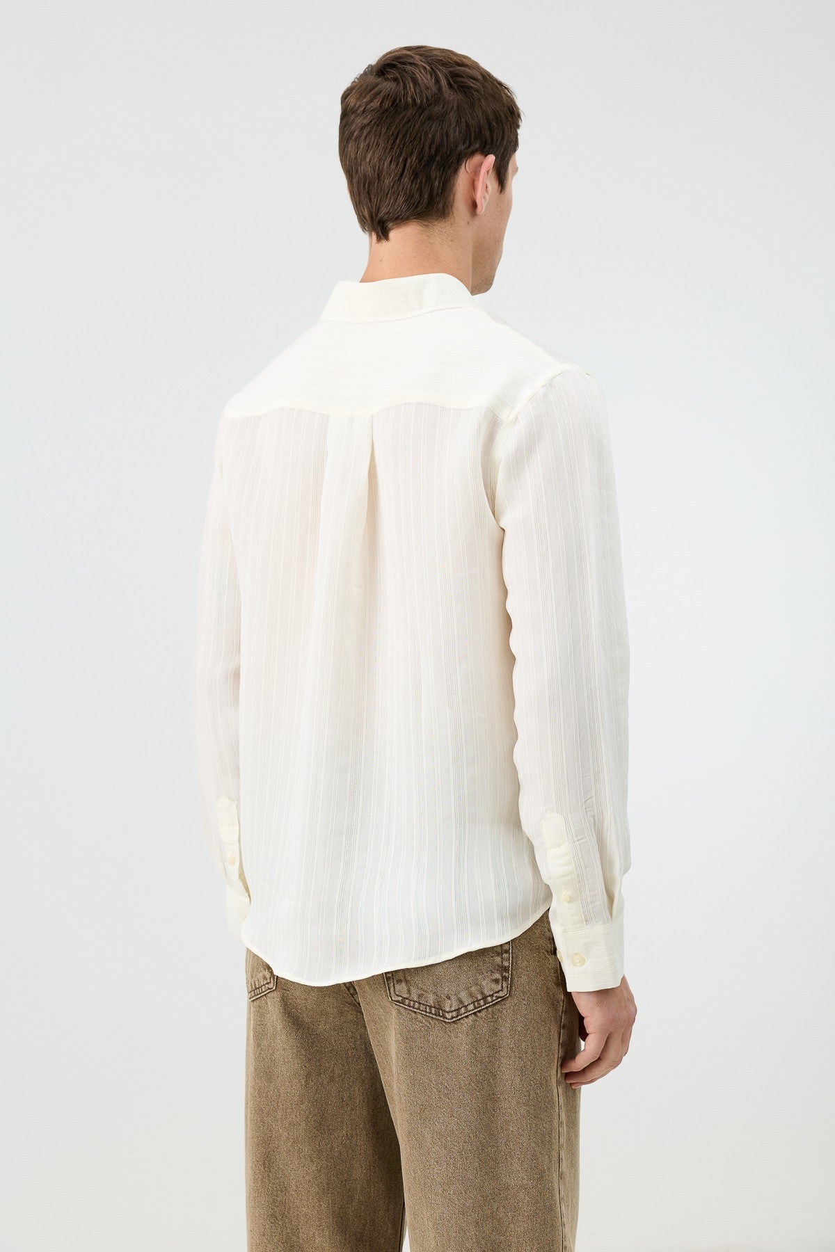Men's Striped Shirt with Modal Blend