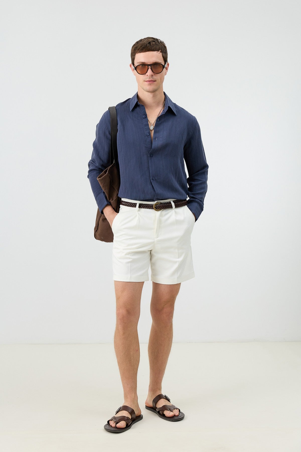 Men's Striped Shirt with Modal Blend
