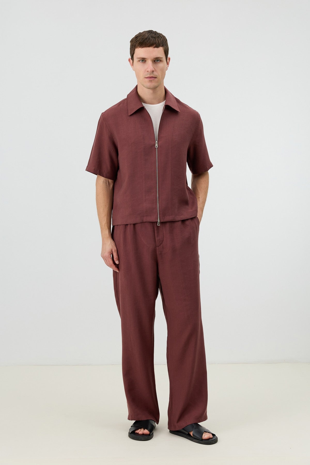 Antioch Men's Shirt with Zipper and Lyocell Blend