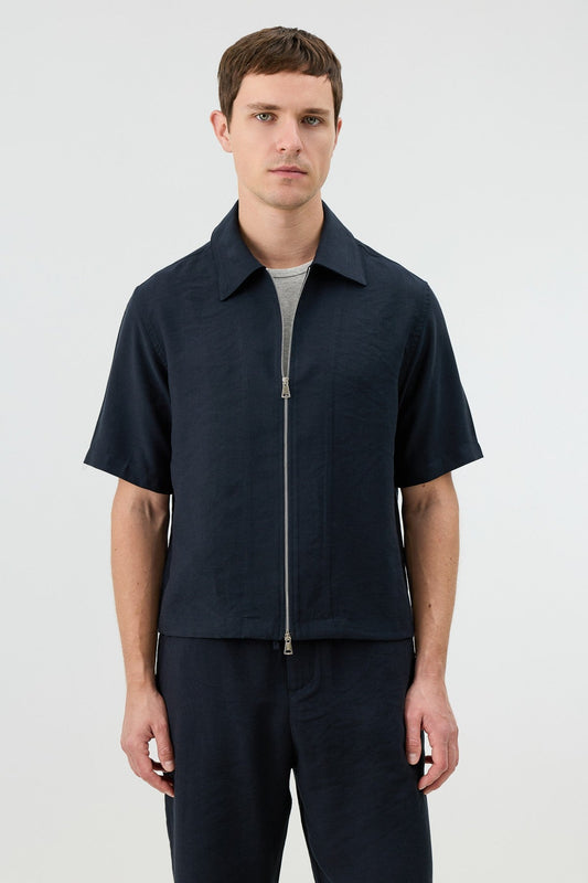 Antioch Men's Shirt with Zipper and Lyocell Blend