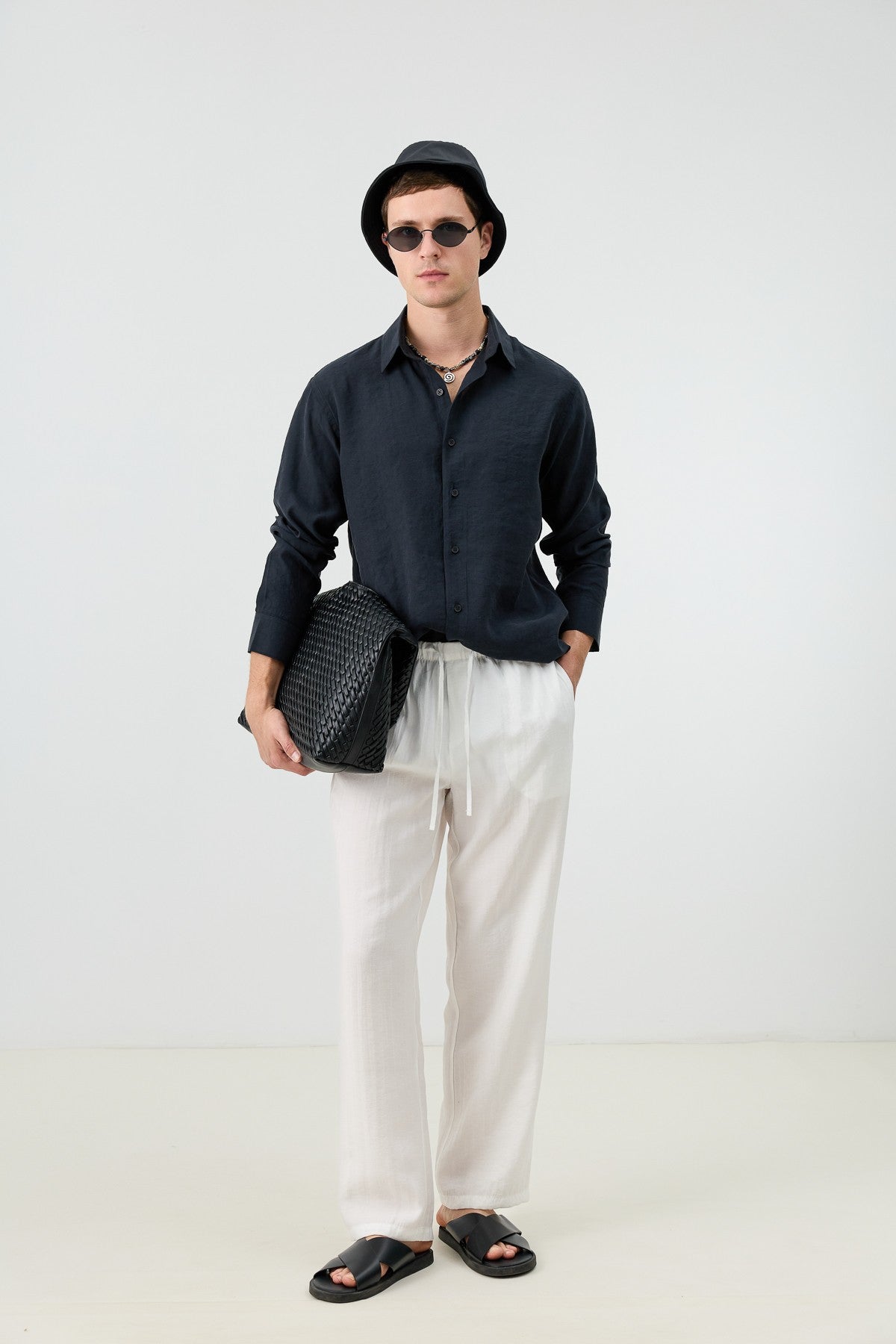 Antioch Men's Patterned Shirt with Modal Blend