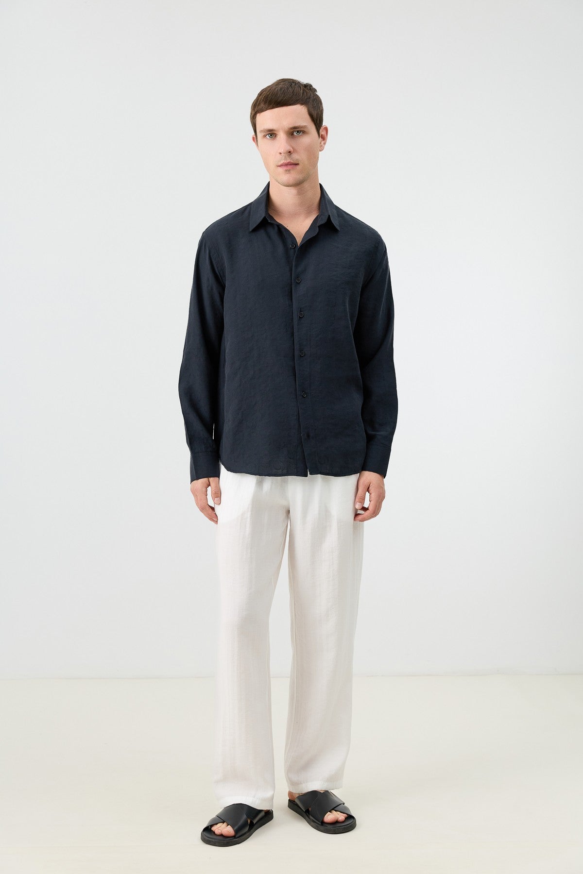 Antioch Men's Patterned Shirt with Modal Blend