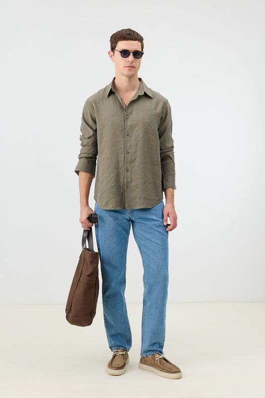 Antioch Men's Patterned Shirt with Modal Blend