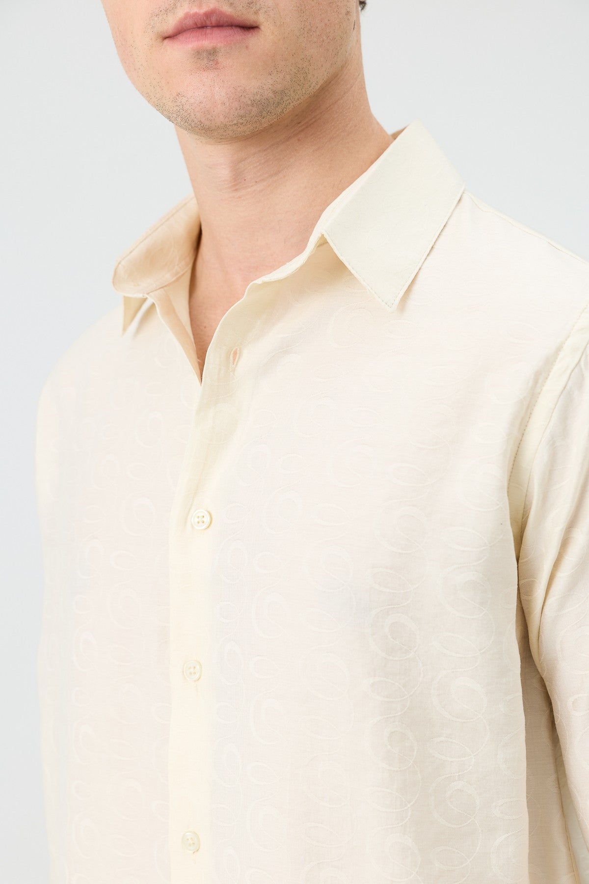 Antioch Men's Patterned Shirt with Modal Blend