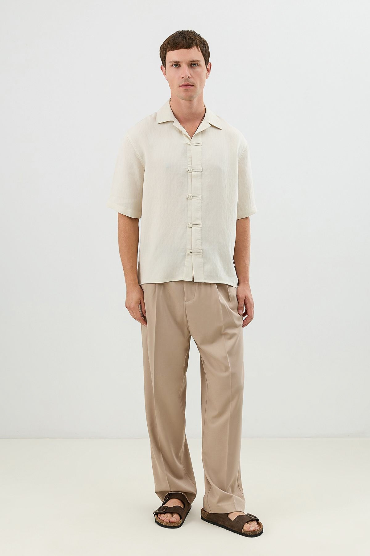 Patterned Lyocell Men's Relaxed-Fit Shirt