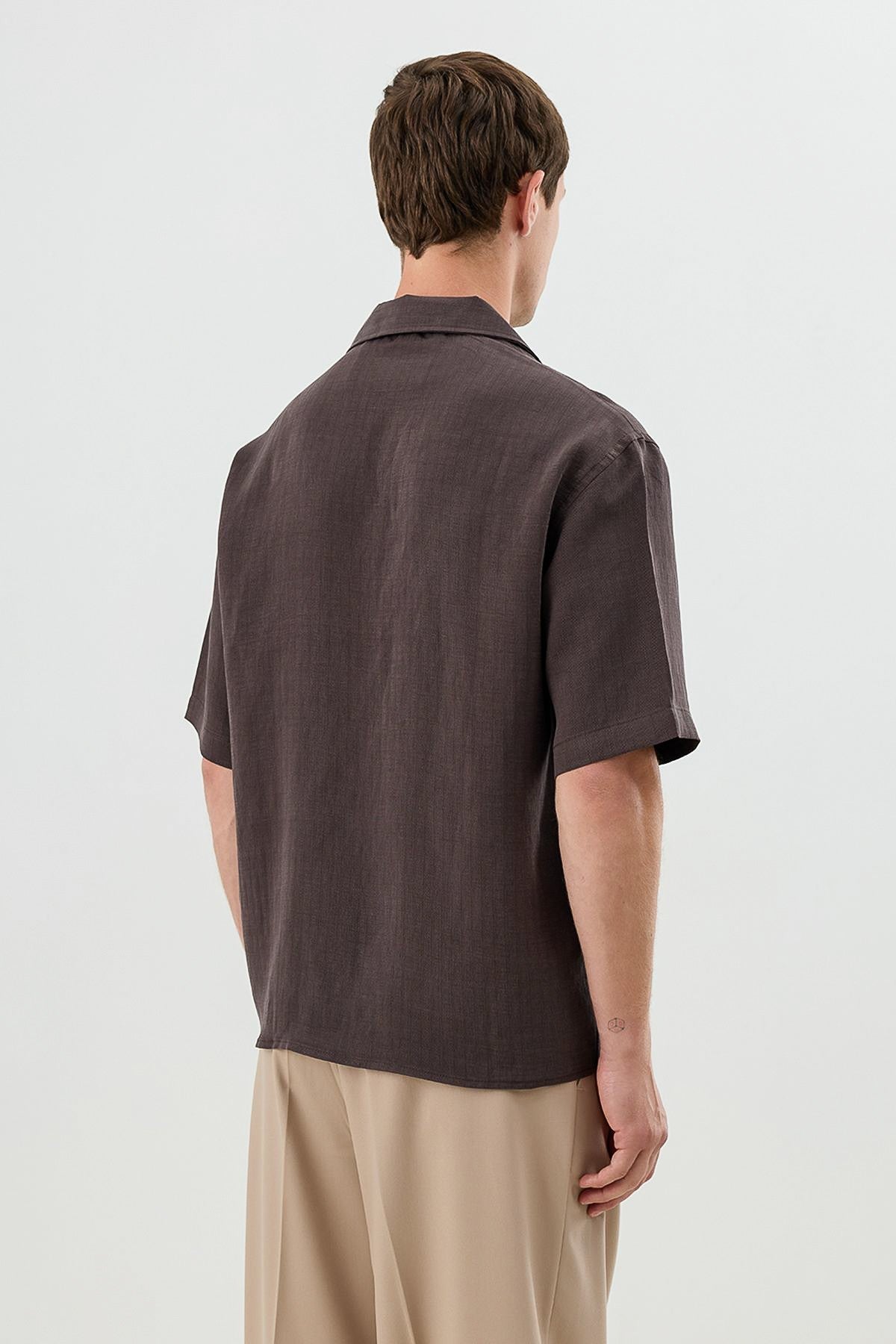 Patterned Lyocell Men's Relaxed-Fit Shirt
