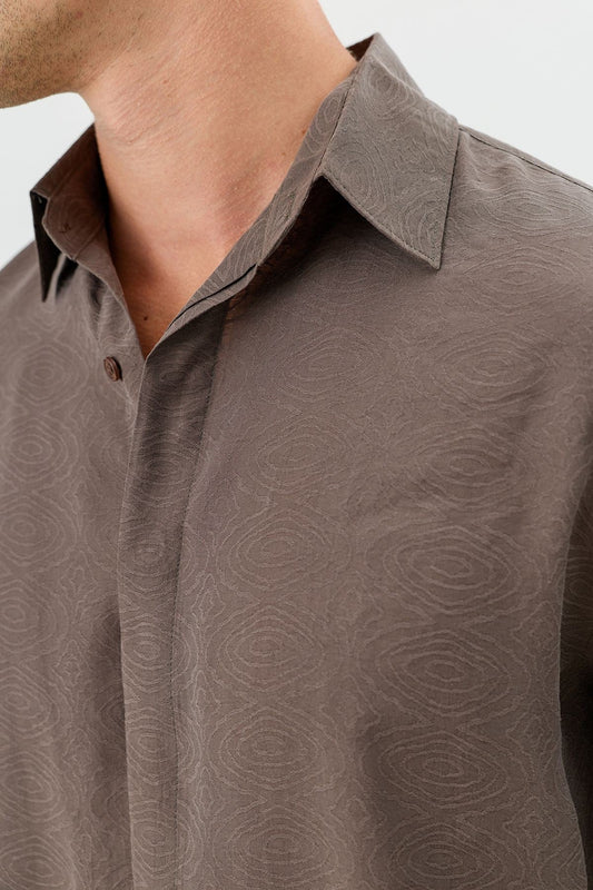 Men's Crop-Fit Shirt with Modal Blend