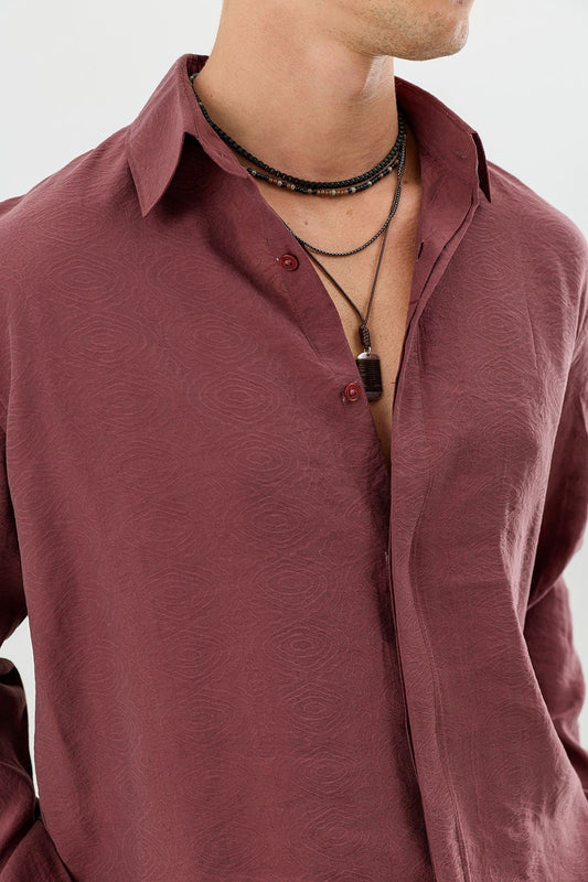 Men's Crop-Fit Shirt with Modal Blend
