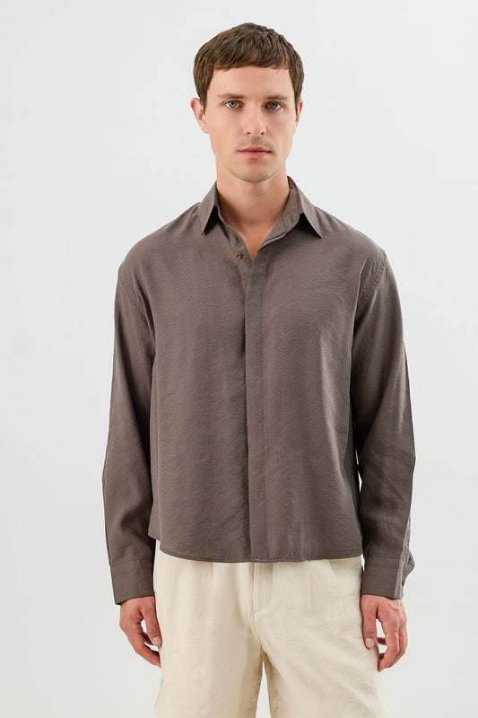 Men's Crop-Fit Shirt with Modal Blend