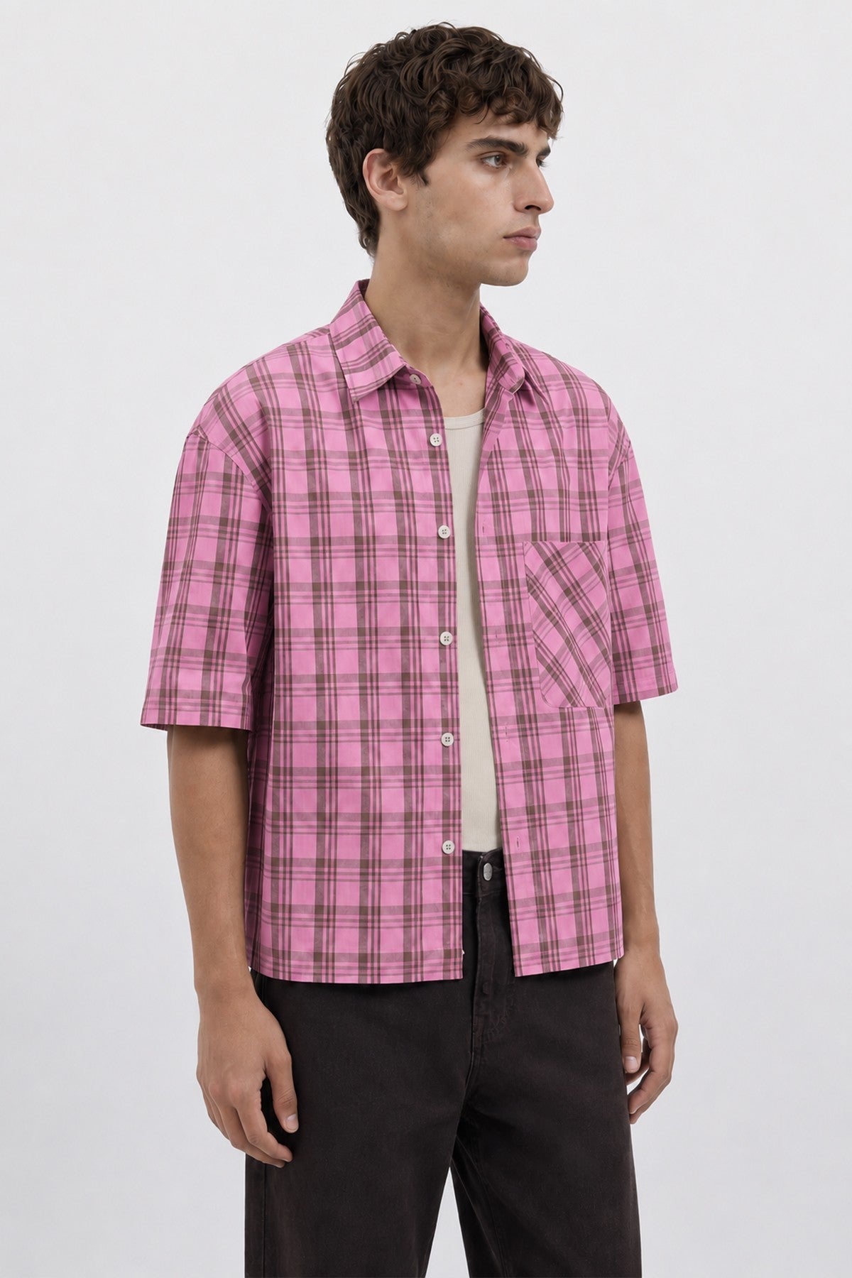 Checkered Short-Sleeve Shirt