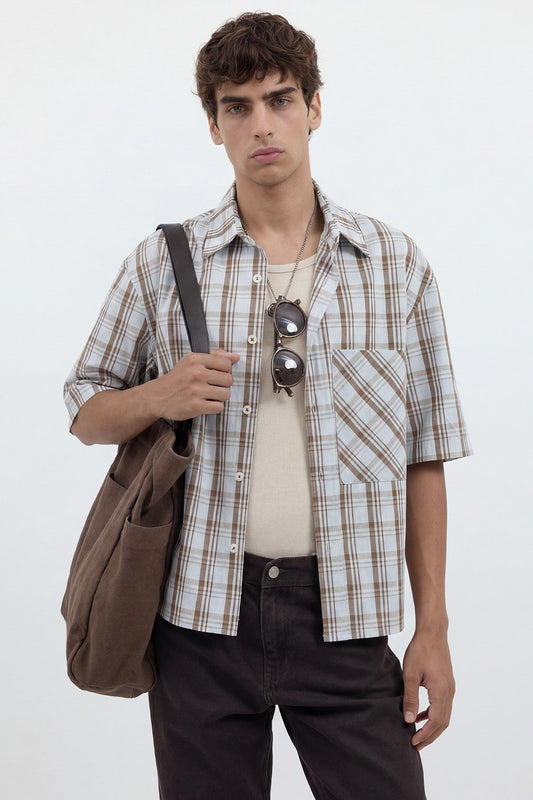 Checkered Short-Sleeve Shirt