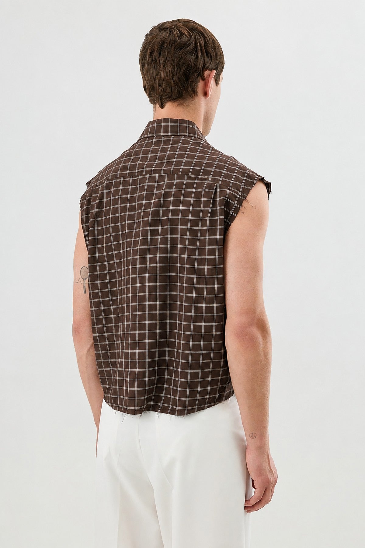 Boxy Fit Men's Sleeveless Shirt