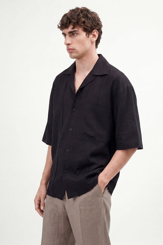 Striped Linen-Blend Shirt