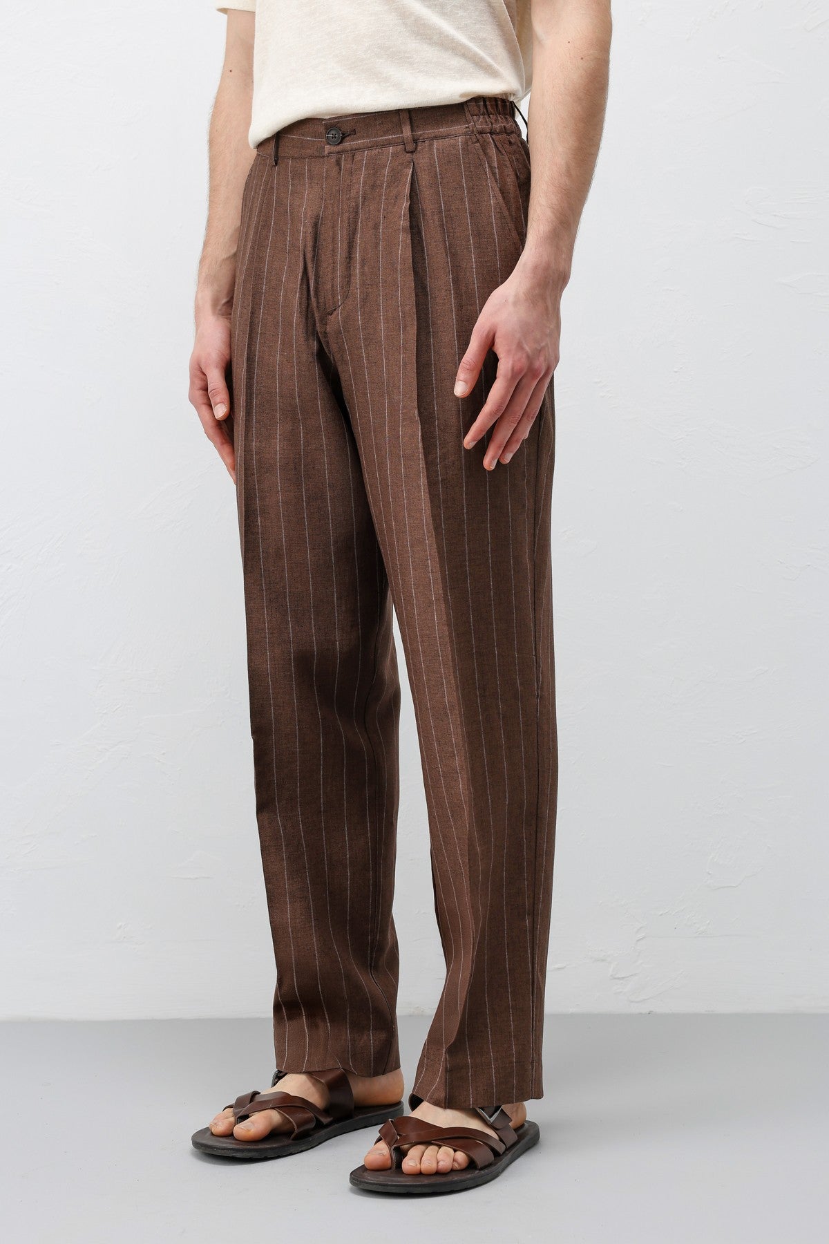 Antioch Linen-Blend Striped Men's Pants