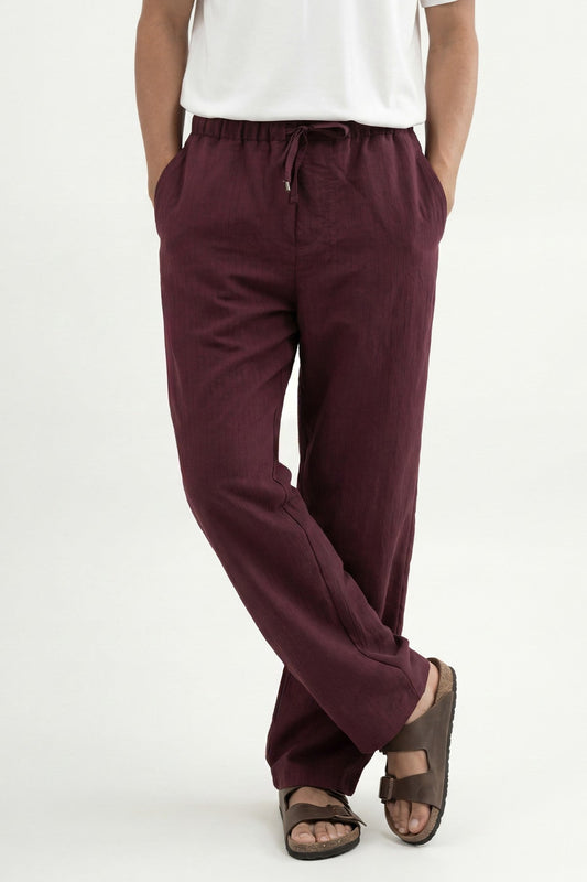 Men's Striped Pants with Modal Blend
