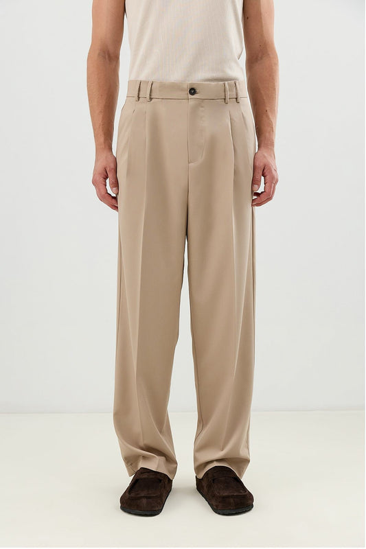 Pleated Relaxed-Fit Men's Pants
