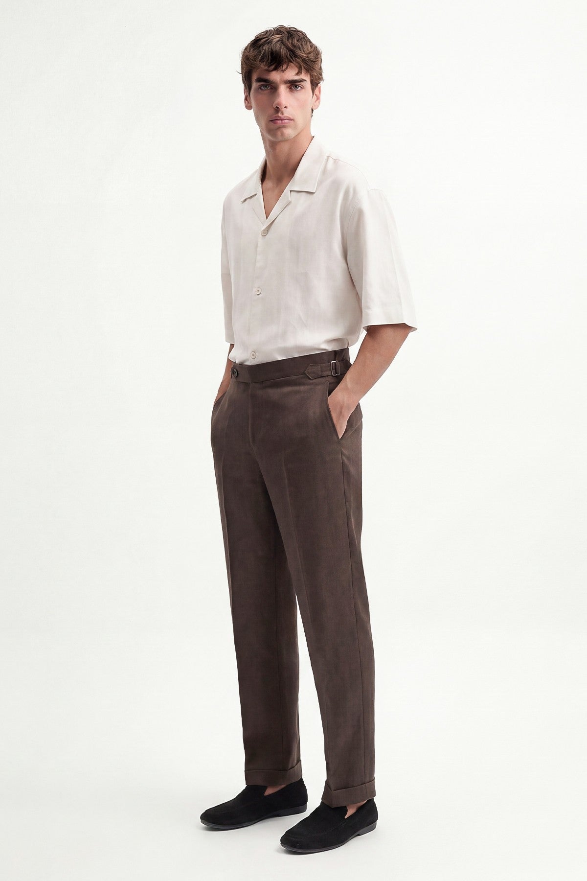 100% Linen Pants with Bow Detail